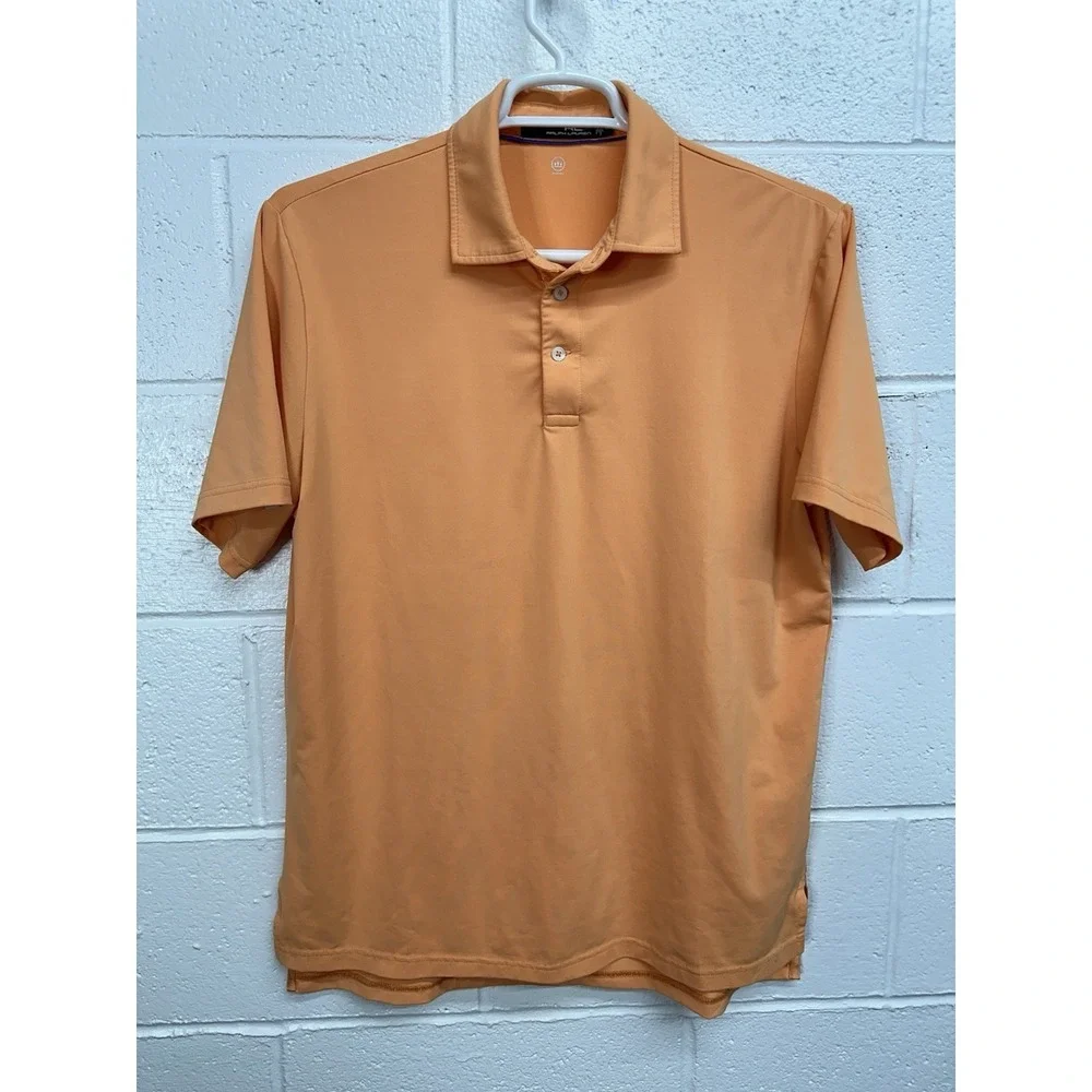 Ralph Lauren RLX Polo Shirt Orange Wicking Golf / Mens Medium